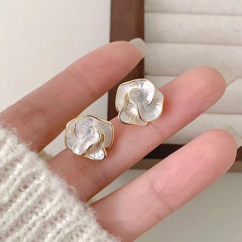 Delicate Camellia Stud Earring