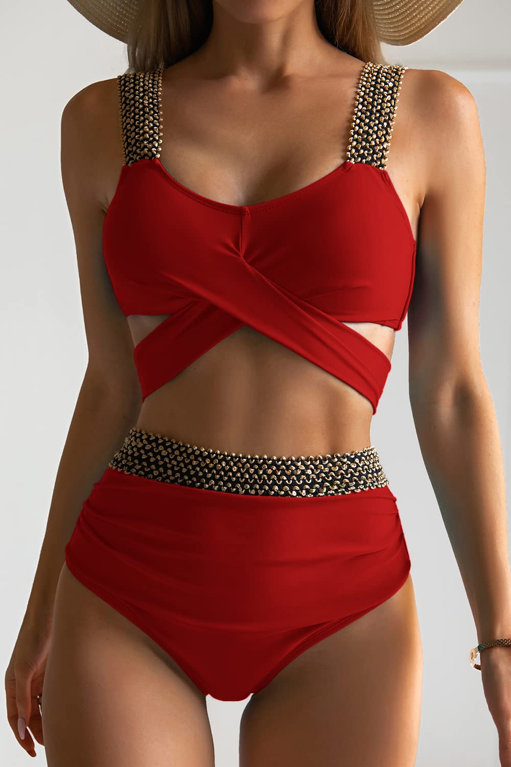 2023 Black Cross High Waist Bikini - BestShop