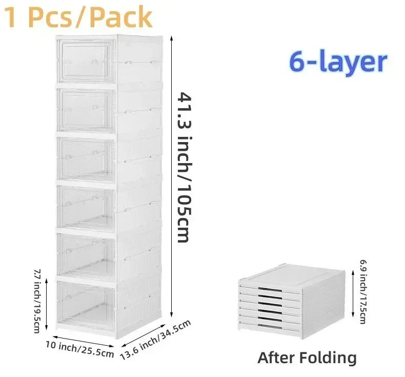 6 Layers Shoes Box Storage Organizers