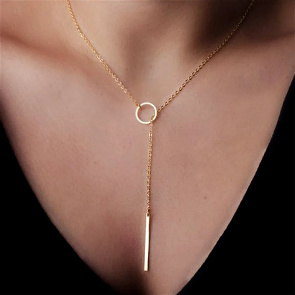 Vintage Layered Metal Bar Necklace