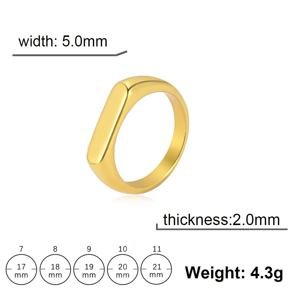 Skyrim Stainless Steel Signet Rings