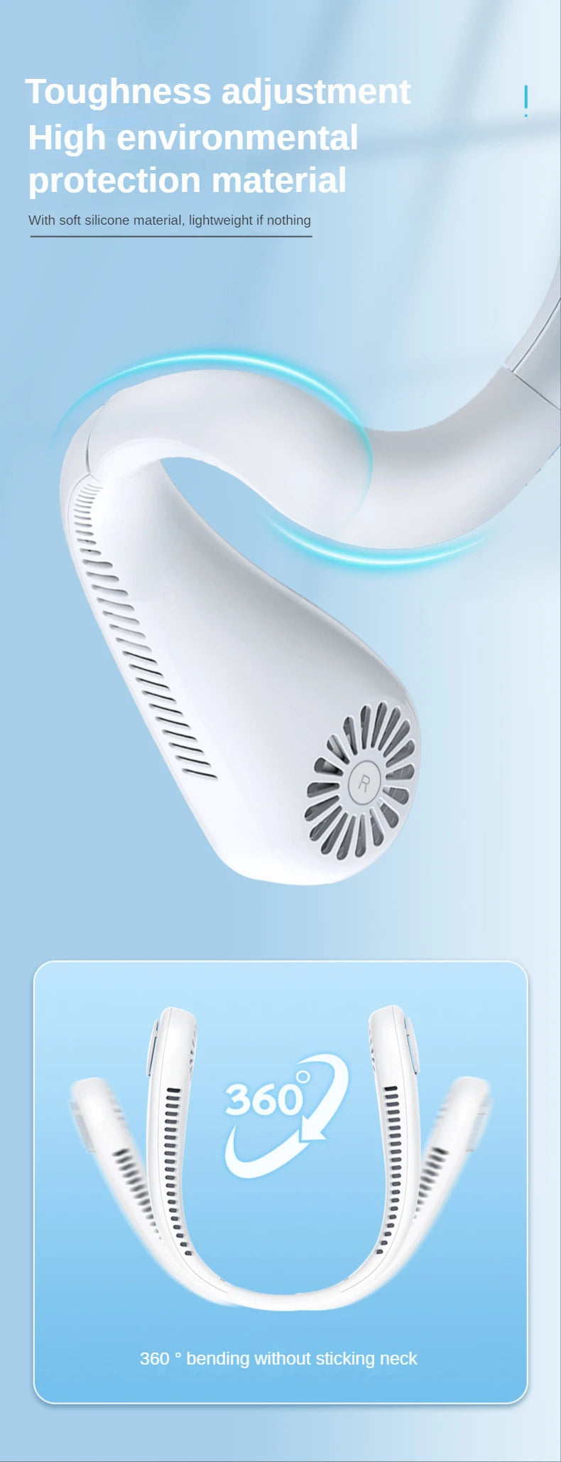 Neck Fan Portable Bladeless Hanging
