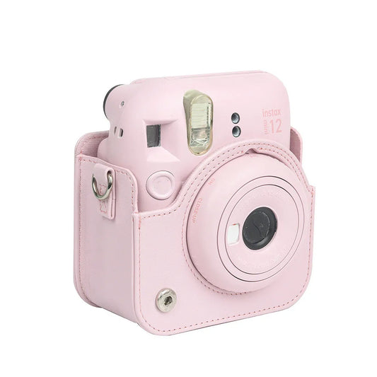 Étui en cuir PU pour appareil photo Instax Mini 12