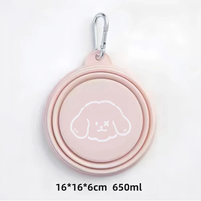 Dog Pet Folding Silicone Bowls