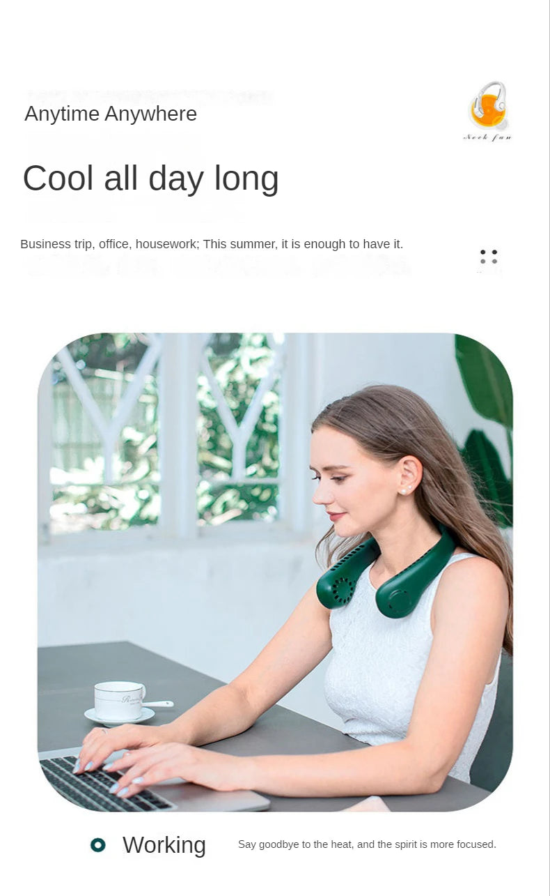 Neck Fan Portable Bladeless Hanging
