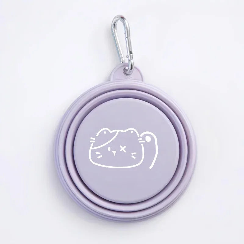 Dog Pet Folding Silicone Bowls