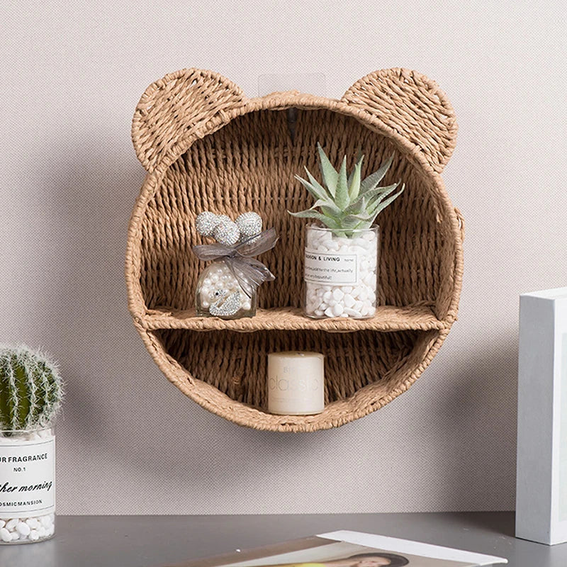 Imitation Rattan Food Grade Plastic Basket Storage