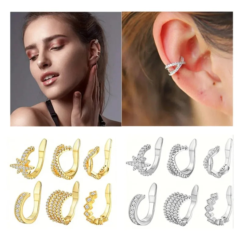 Cute Metal Leaf Earcuff Clip-On Earring