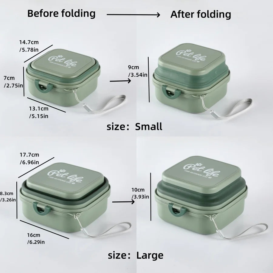 Thickened Folding Pet Bowls