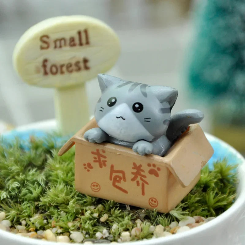 Mini chat kawaii décoratif, cadeau de jardin pour enfants