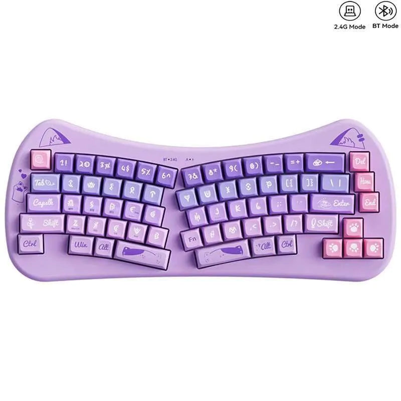 Clavier sans fil Bluetooth USB divisé BOW