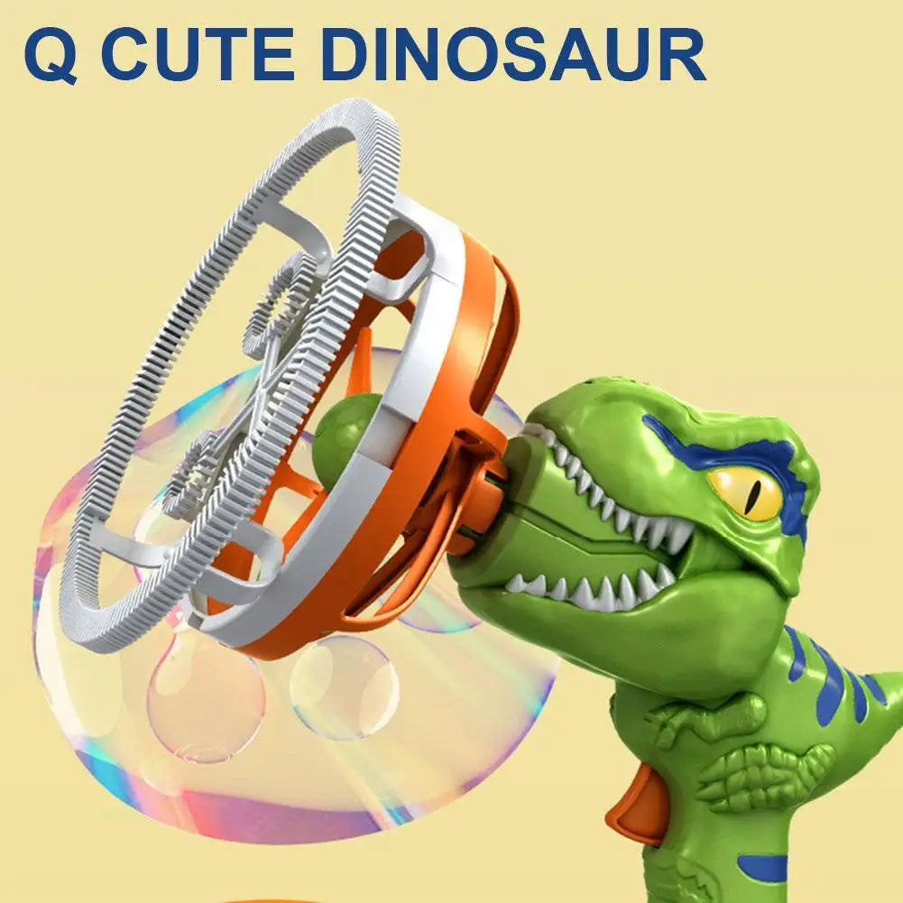 2 In 1 Dinosaur Electric Soap Bubble Gun