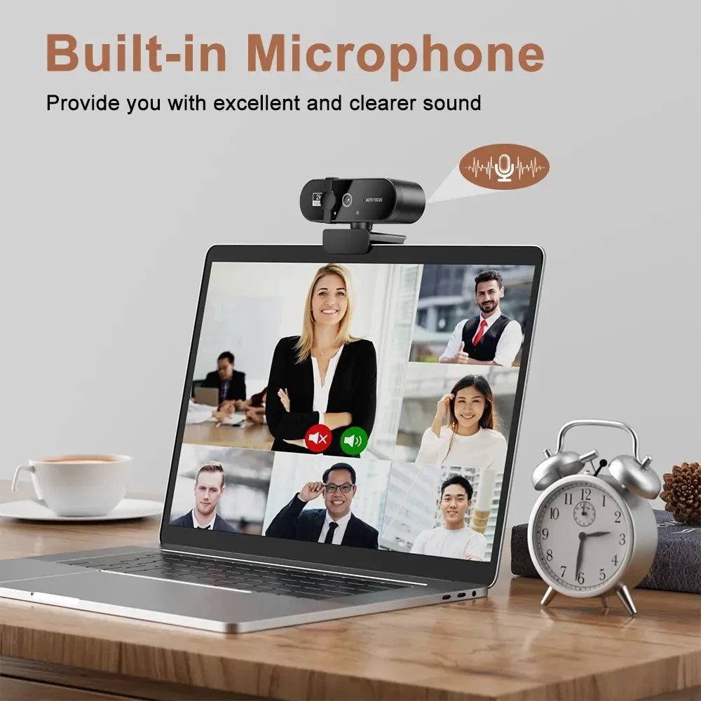 4K Webcam 1080P Mini Camera with Microphone