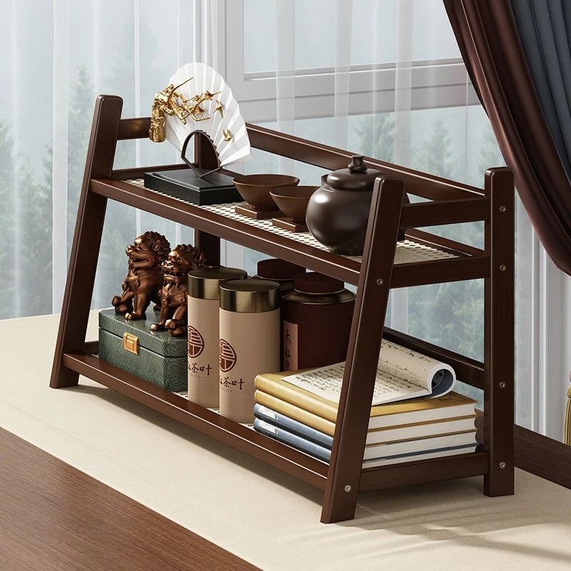 Bamboo Spice Caddy Shelf 2-Layer
