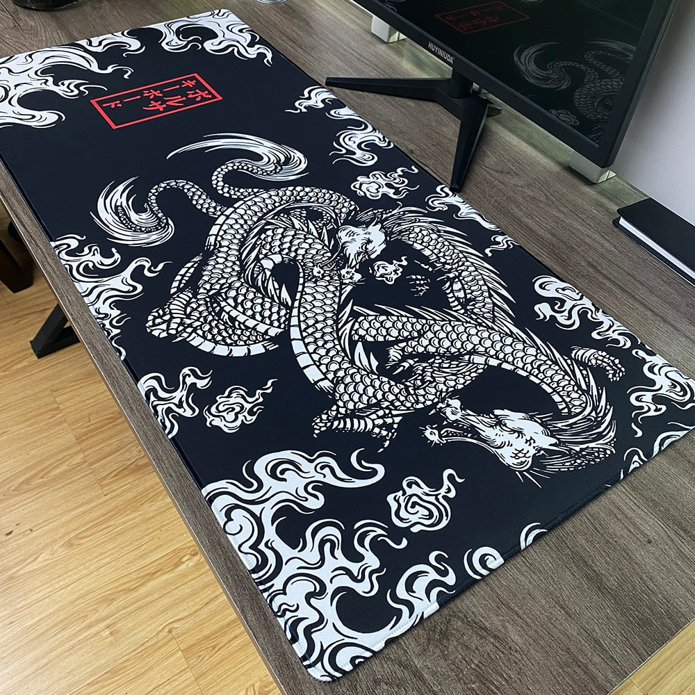 Large Game Mouse Pad Japanese Dragon Gaming Accessories - BestShop