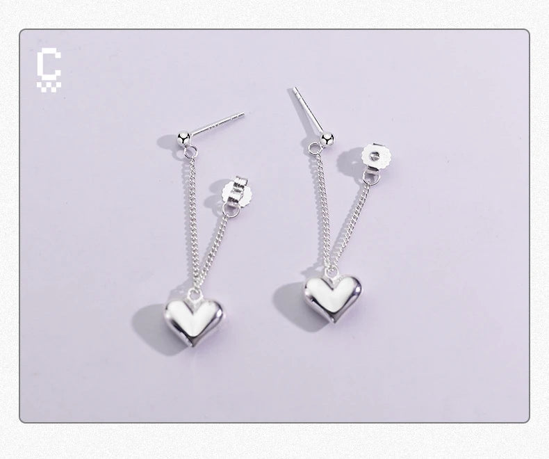 Geometric Hollow Heart Hoop Earrings