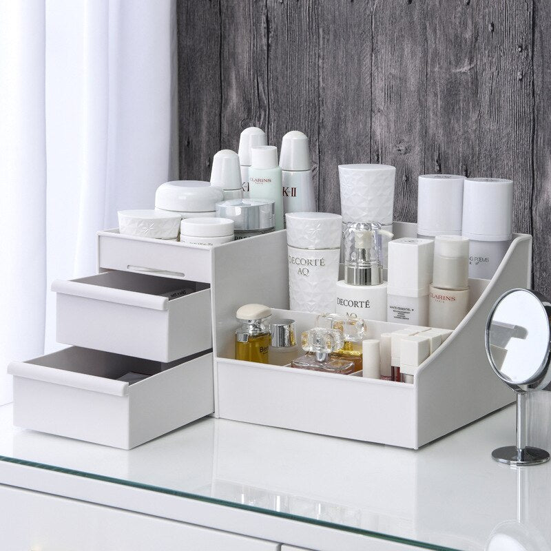 Drawer Makeup Storage Box Dormitory Finishing Plastic Shelf - BestShop