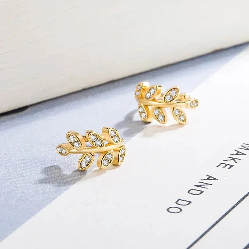 Cute Metal Leaf Earcuff Clip-On Earring