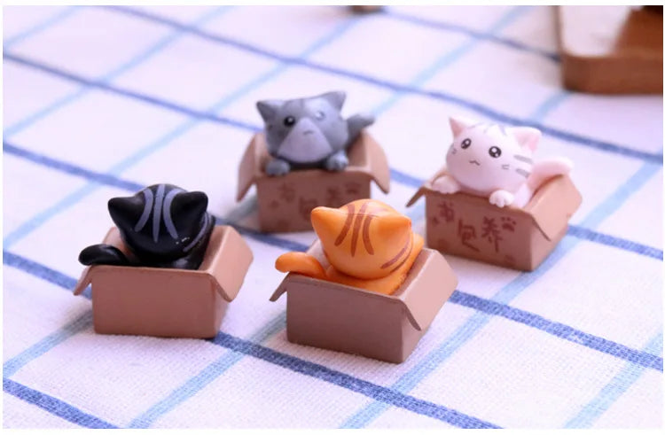 Mini chat kawaii décoratif, cadeau de jardin pour enfants