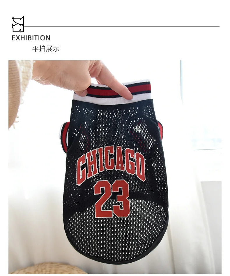 Mesh Breathable Basketball Dog Clothes