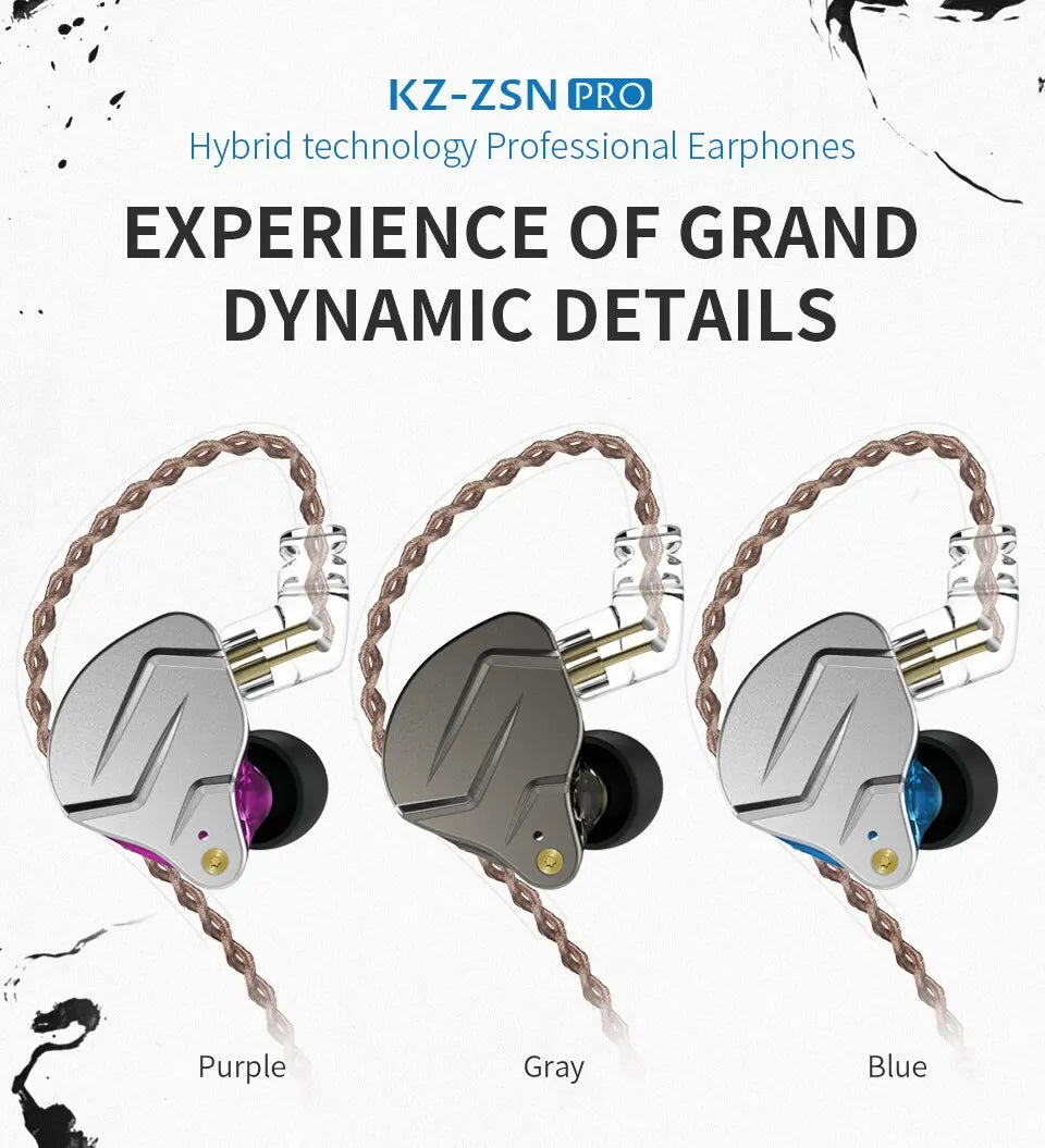 KZ ZSN PRO Hybrid In-Ear Earphones