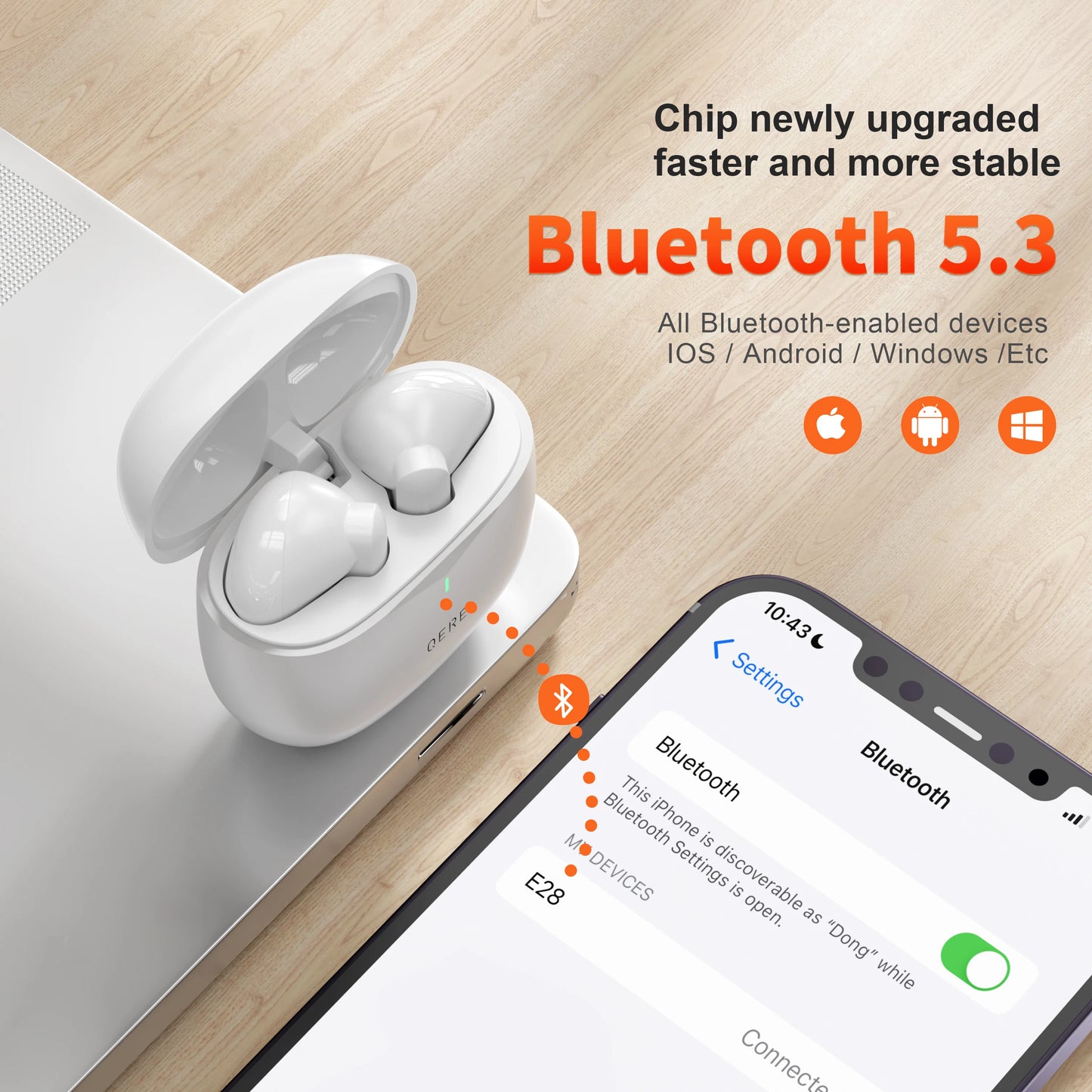 QERE E28 TWS Bluetooth waterproof Earbud