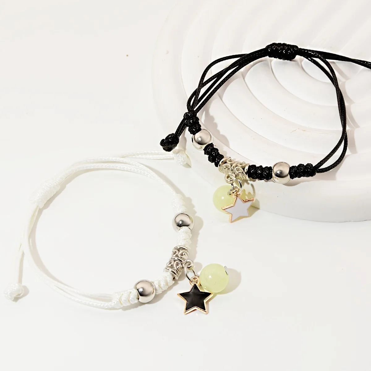 Fashion Luminous Beads Star Couple Bracelet