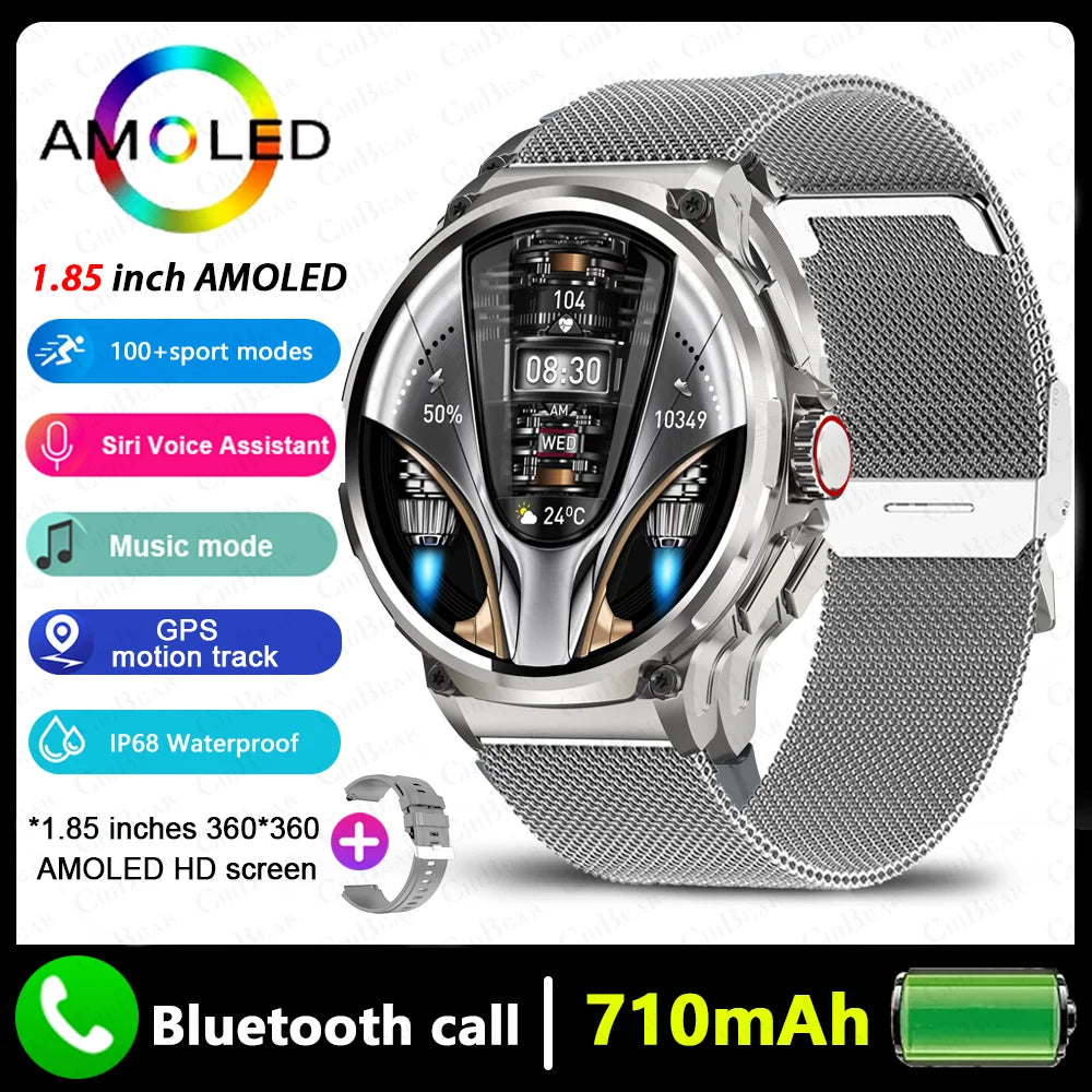 AMOLED Men GPS Track Smart Watch