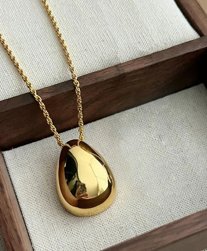 Bilandi Metal Teardrop Pendant Necklace