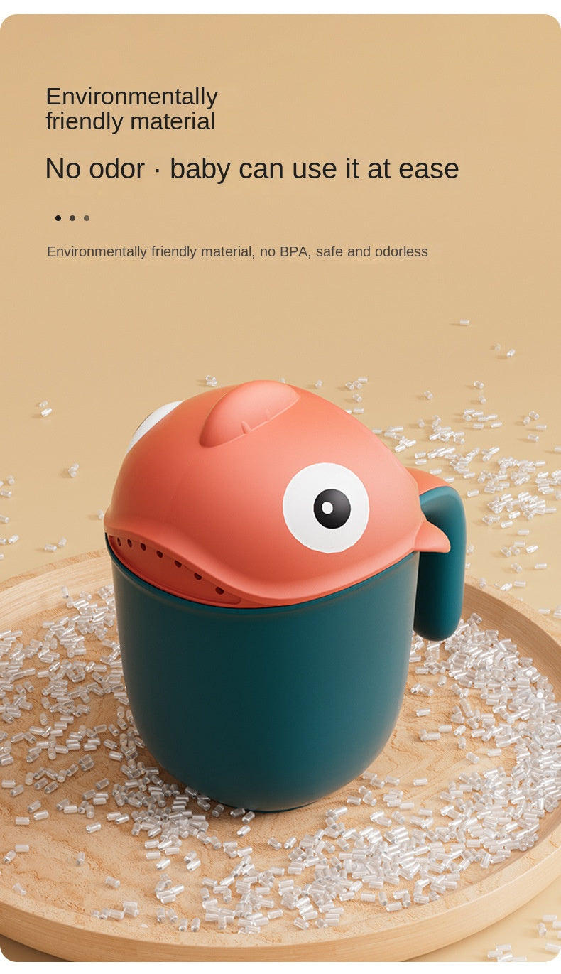 Baby Bath Shower Head Rinse Cup Cartoon Shark