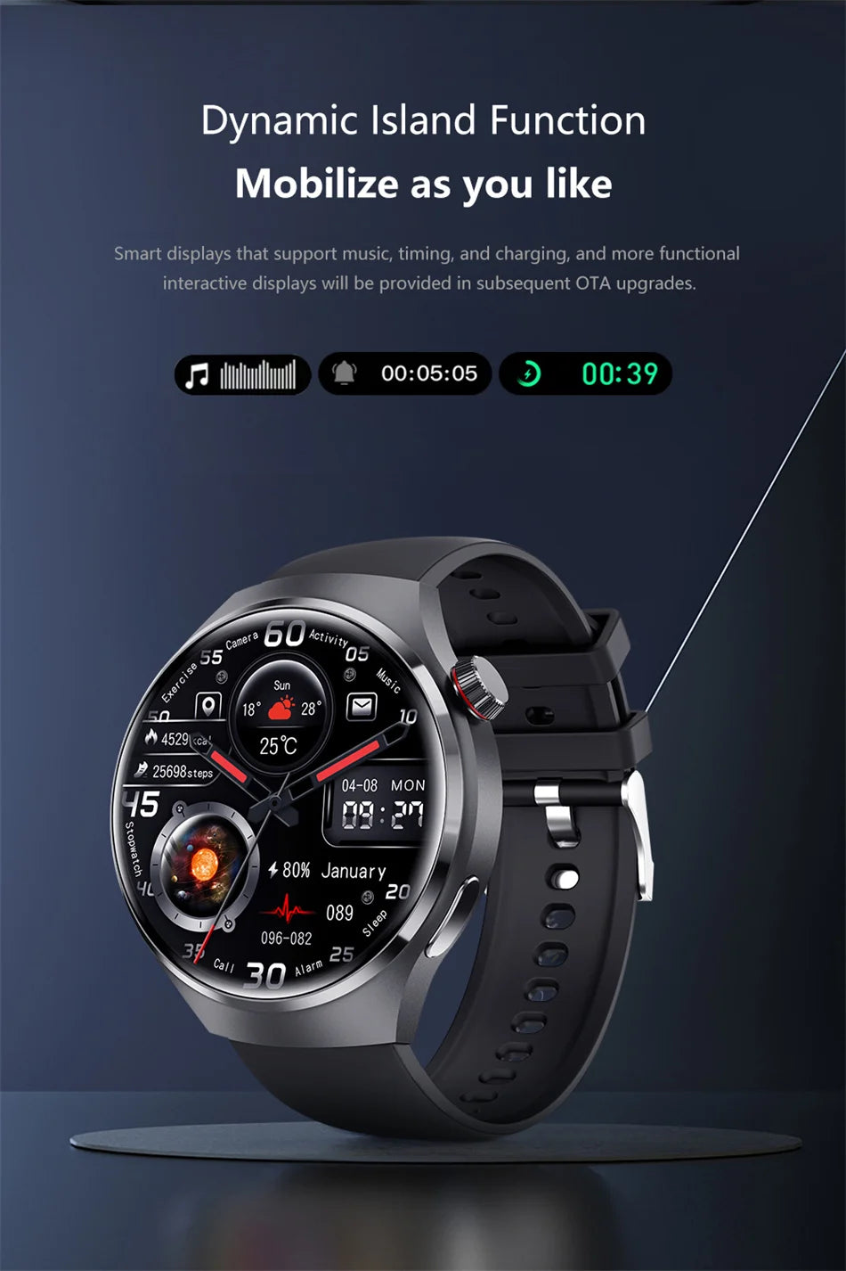AMOLED NFC Watch GT4 Pro Smartwatch