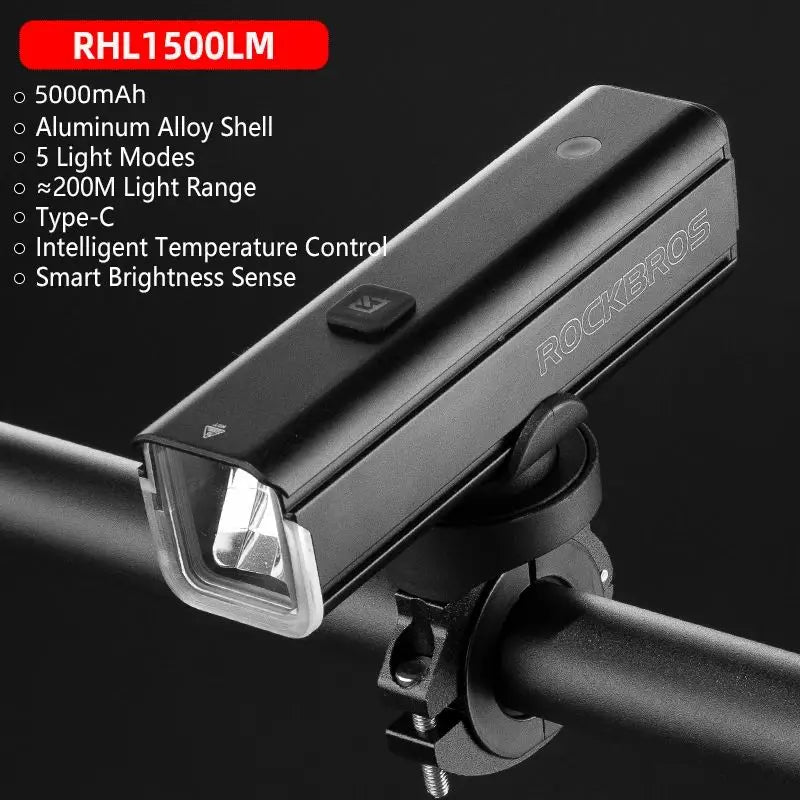 Luz delantera para bicicleta ROCKBROS de 5000 mAh