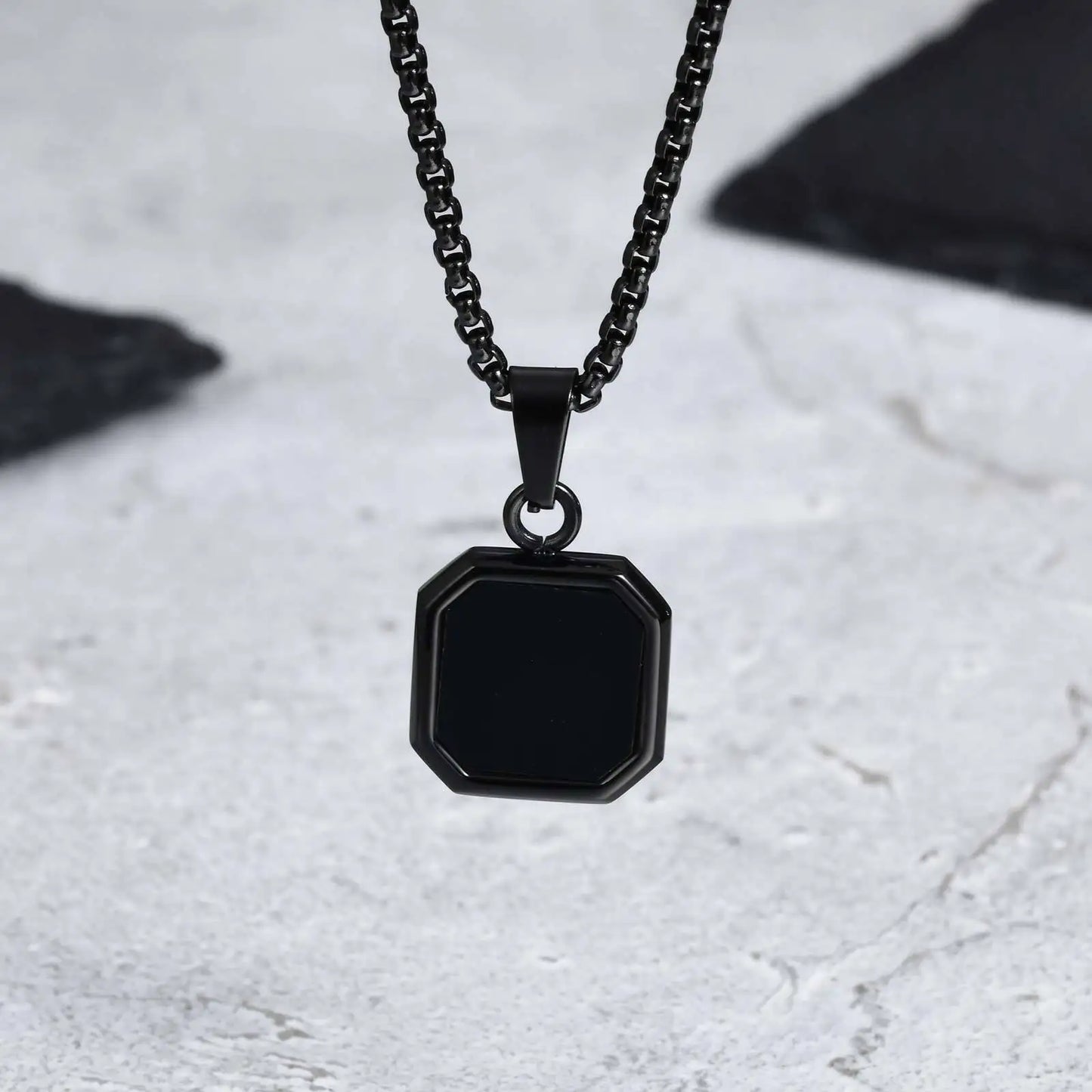 Casual Black Enamel Necklaces