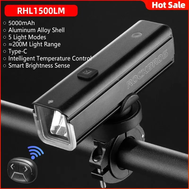 Luz delantera para bicicleta ROCKBROS de 5000 mAh