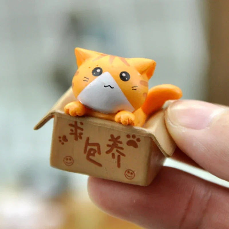 Mini chat kawaii décoratif, cadeau de jardin pour enfants