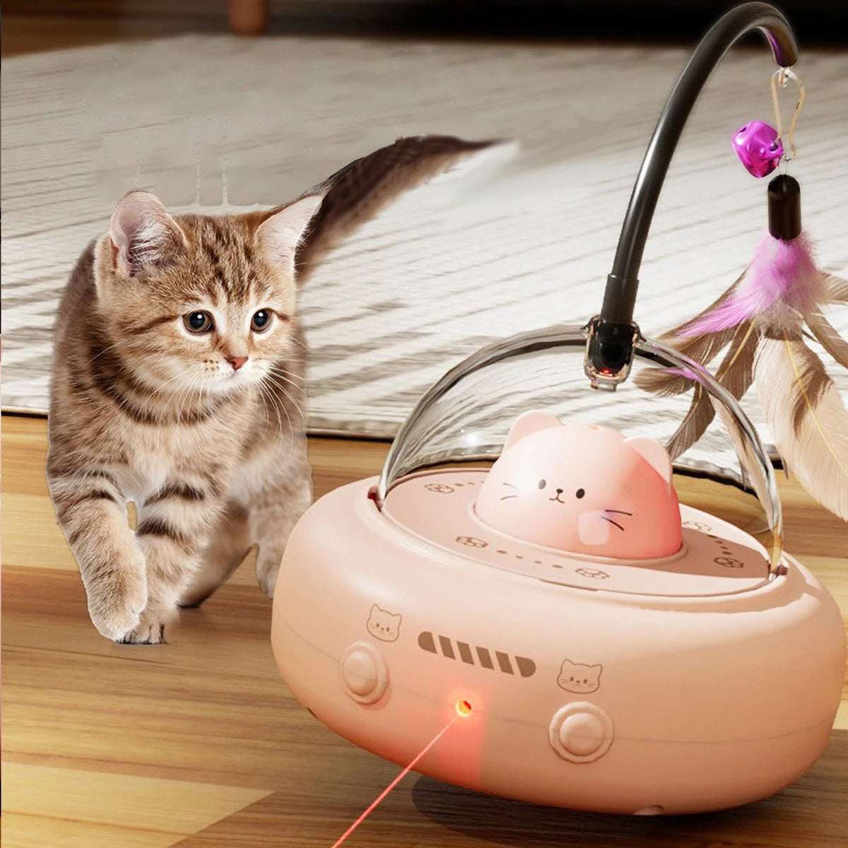 Intelligent Cat Toy with Red Dot Laser