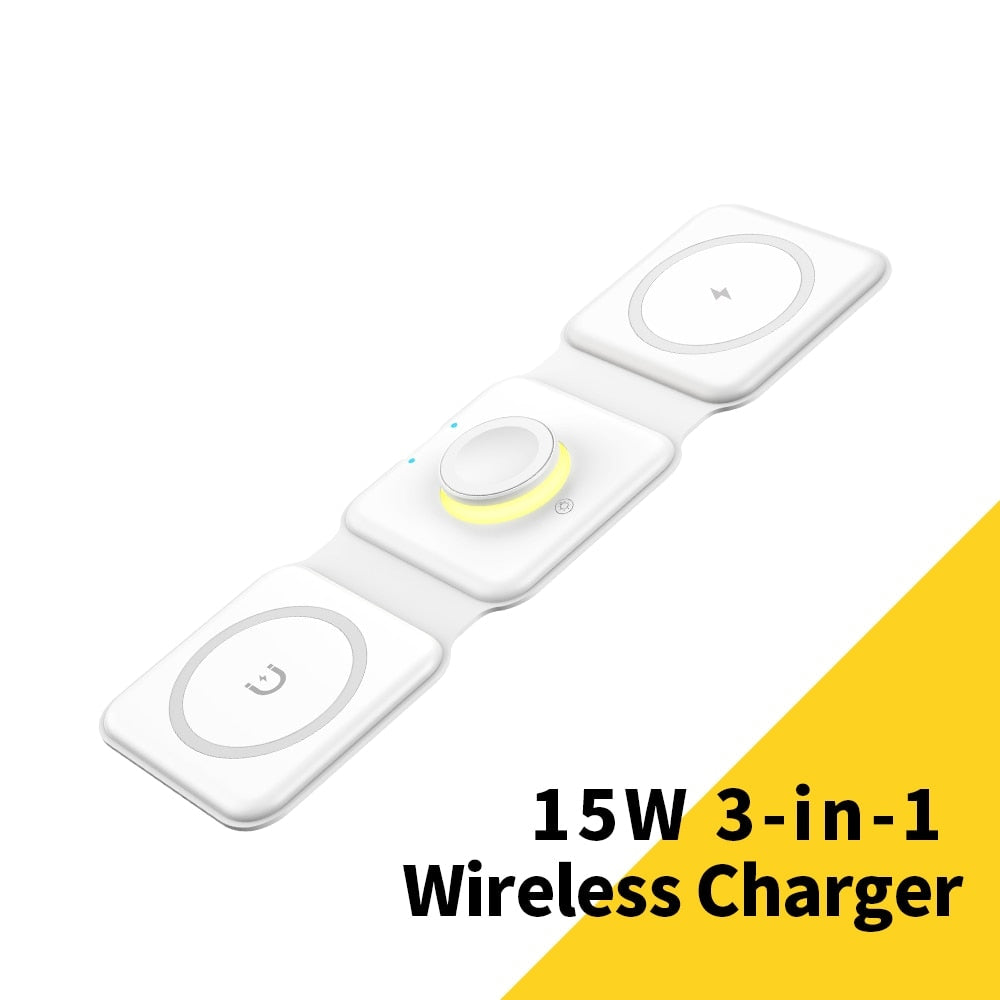 Essager 3 in 1 Magnetic 15W Wireless Foldable Charger - BestShop