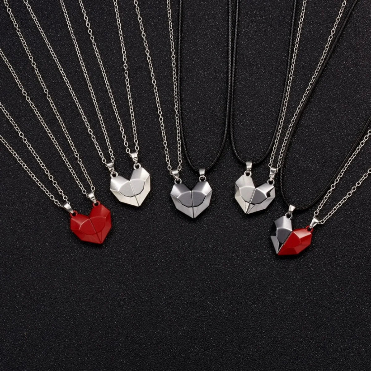Magnetic Heart Couple Necklace