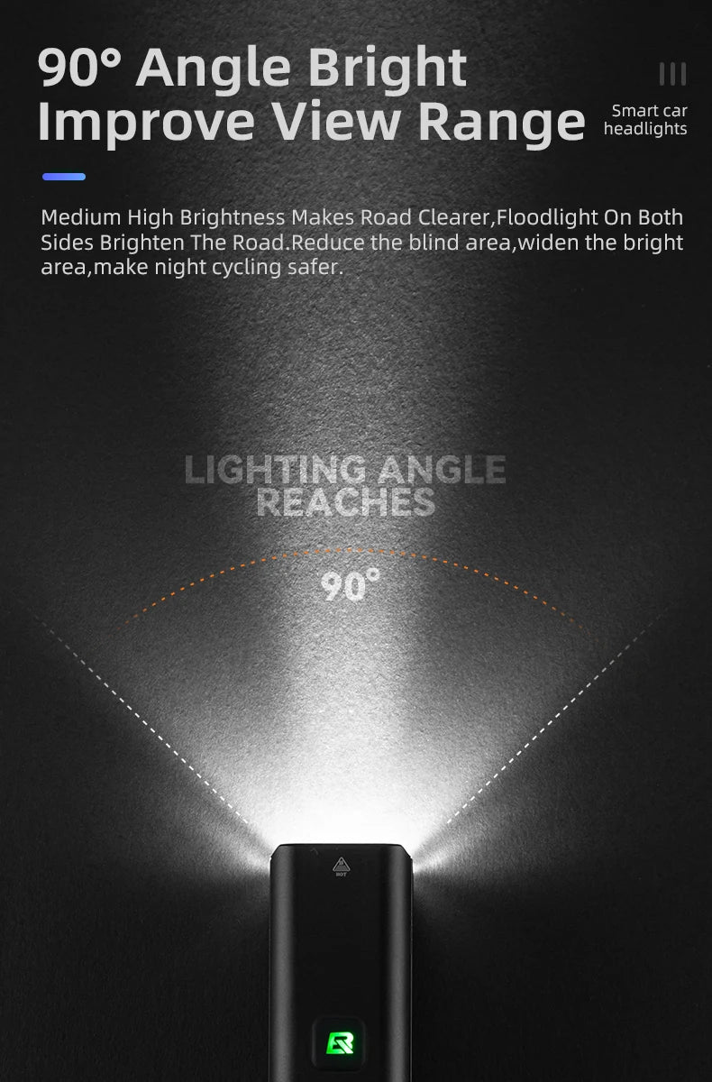 Luz delantera para bicicleta ROCKBROS de 5000 mAh