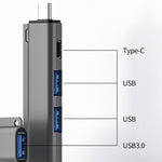 Load image into Gallery viewer, Type C USBC HUB High Speed 4 Port Multi Splitter Adapter - BestShop
