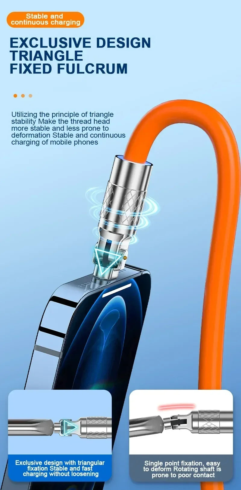 Fast Charge 180 Degree Rotation USB