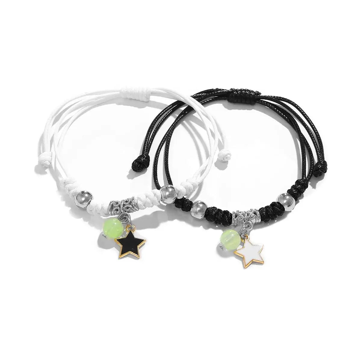 Fashion Luminous Beads Star Couple Bracelet