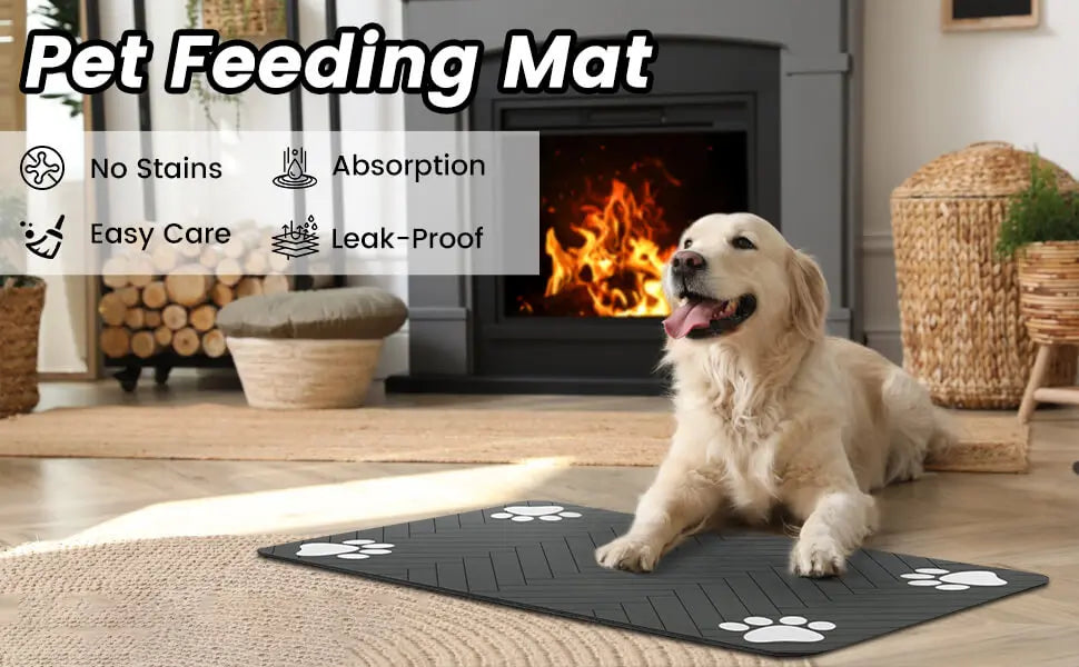 Pet Feeding Mat-Absorbent Pet Placemat