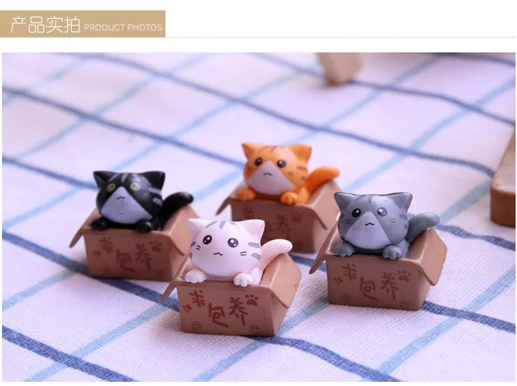 Mini chat kawaii décoratif, cadeau de jardin pour enfants