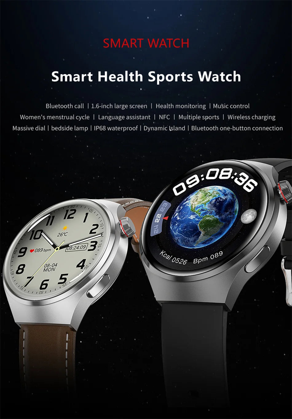 AMOLED NFC Watch GT4 Pro Smartwatch
