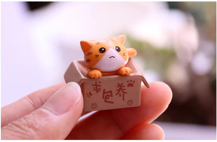 Mini chat kawaii décoratif, cadeau de jardin pour enfants