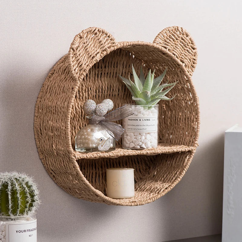 Imitation Rattan Food Grade Plastic Basket Storage