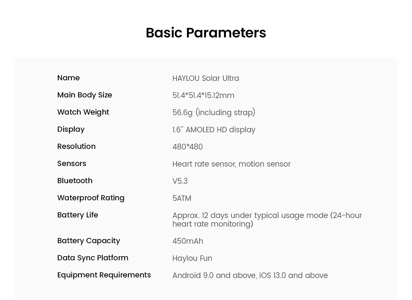 HAYLOU Solar Ultra GPS Smart Watch