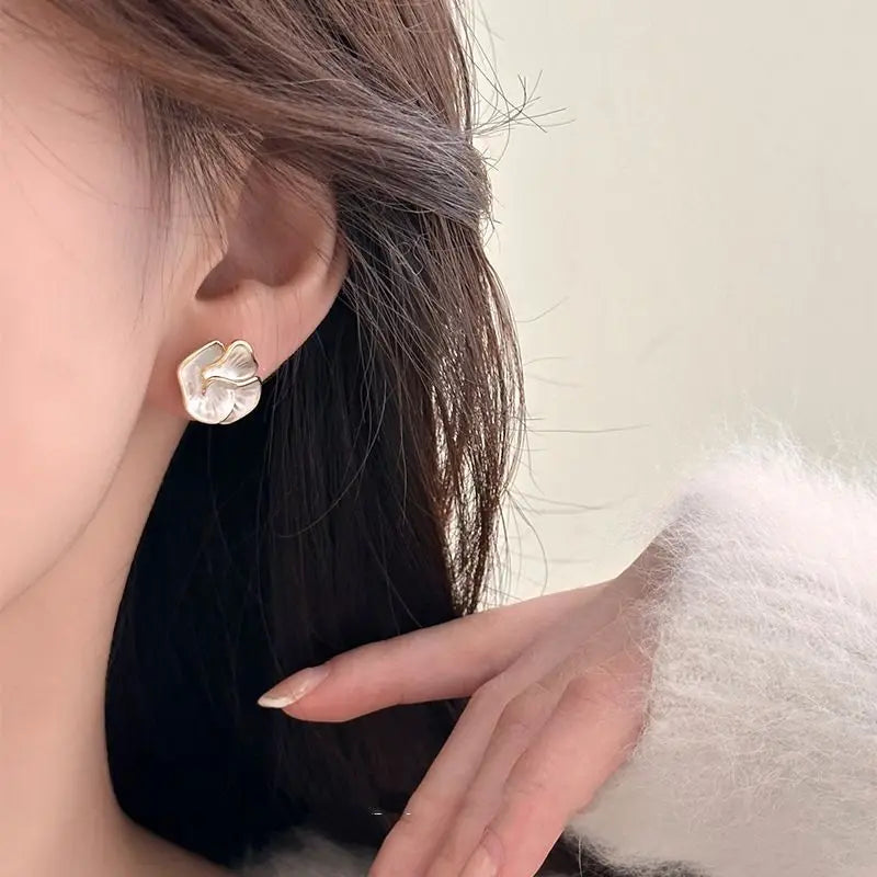 Delicate Camellia Stud Earring