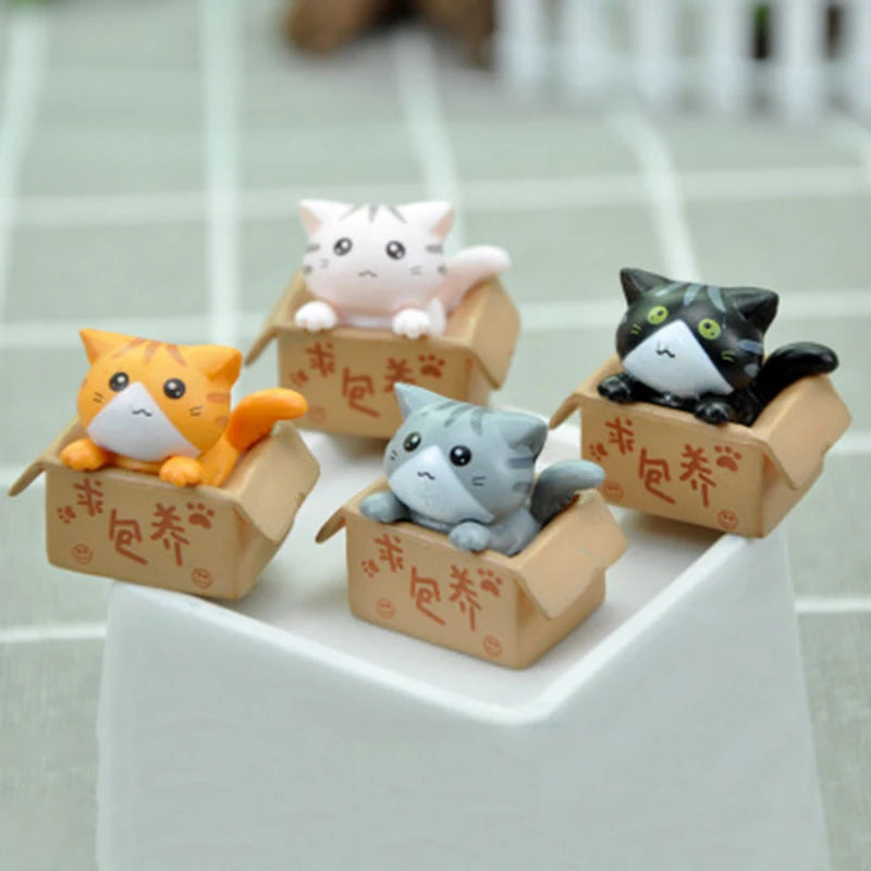Mini chat kawaii décoratif, cadeau de jardin pour enfants